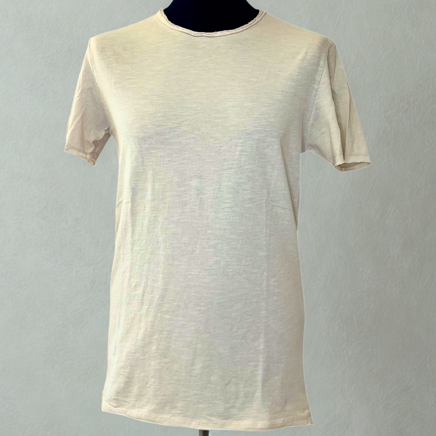T Shirt a Maniche Corte in Cotone Fiammato