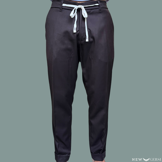 Pantalone Capri con Laccio New Gersi Colore Blue & Marrone - AI 25/26