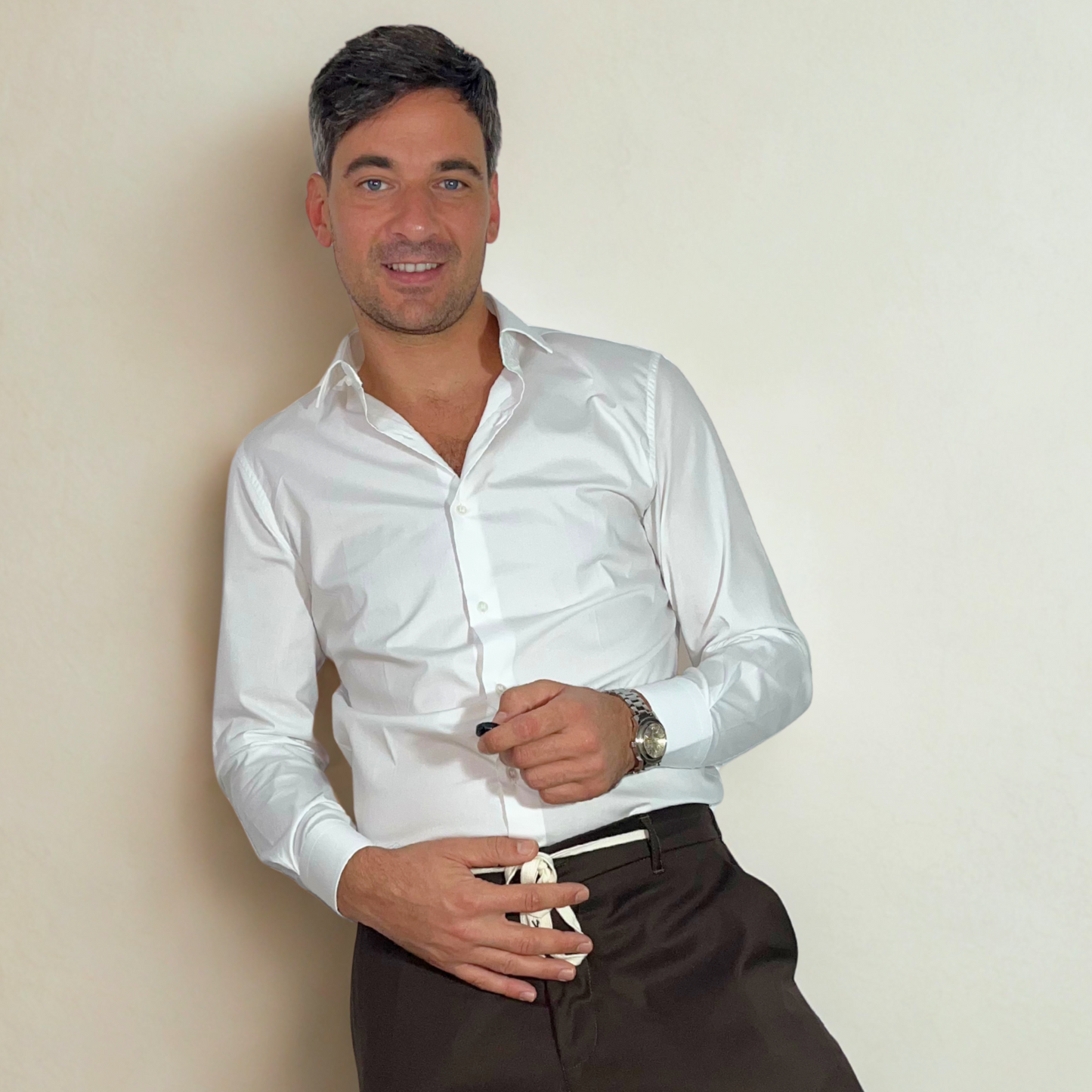Camicia Slim New Gersi Azzurra & Bianca