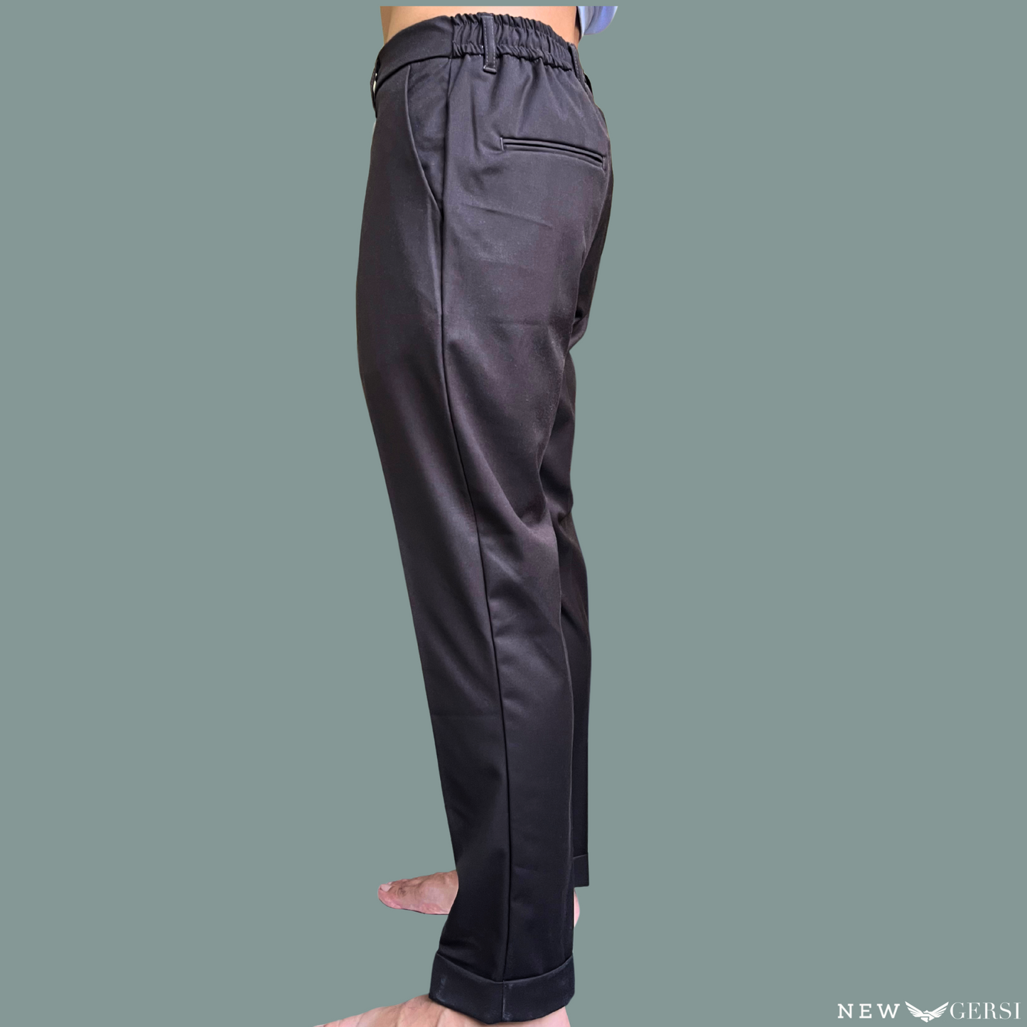 Pantalone Capri con Laccio New Gersi Colore Blue & Marrone - AI 25/26