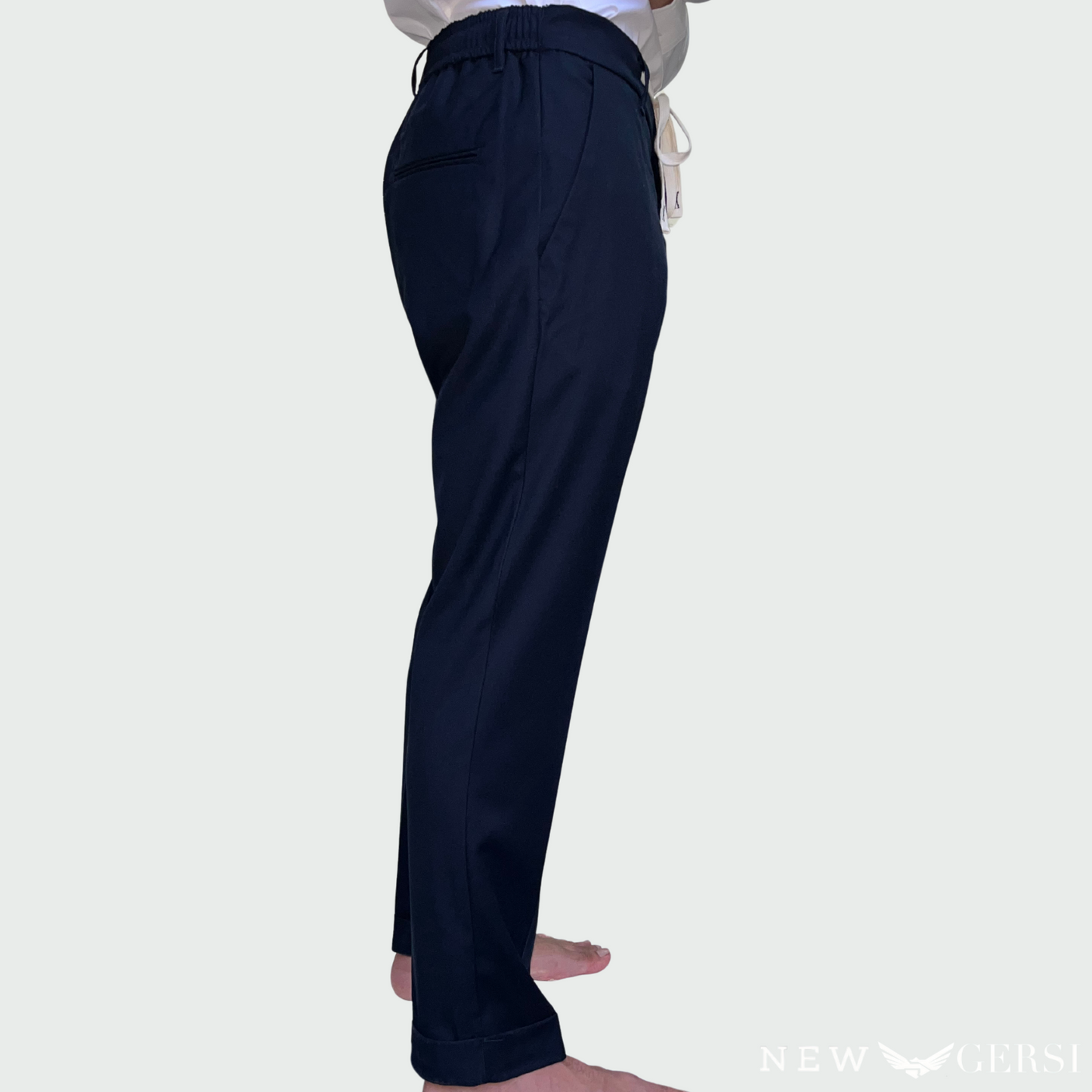 Pantalone Capri con Laccio New Gersi Colore Blue & Marrone - AI 25/26