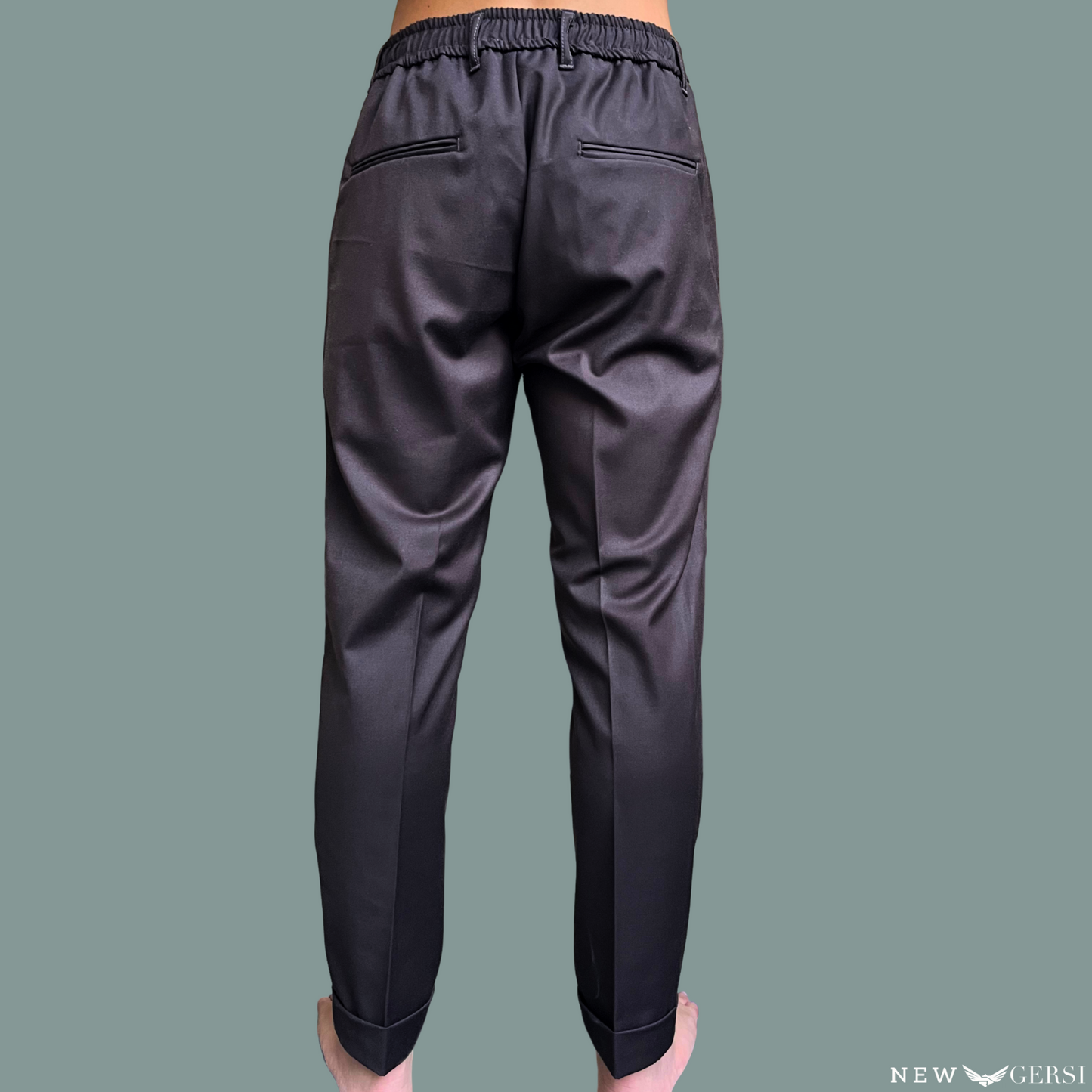 Pantalone Capri con Laccio New Gersi Colore Blue & Marrone - AI 25/26