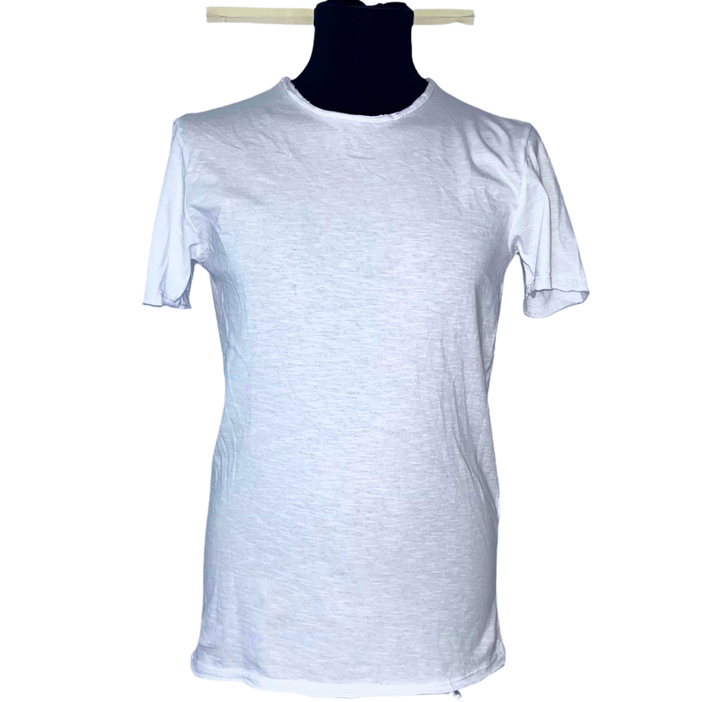 T Shirt a Maniche Corte in Cotone Fiammato