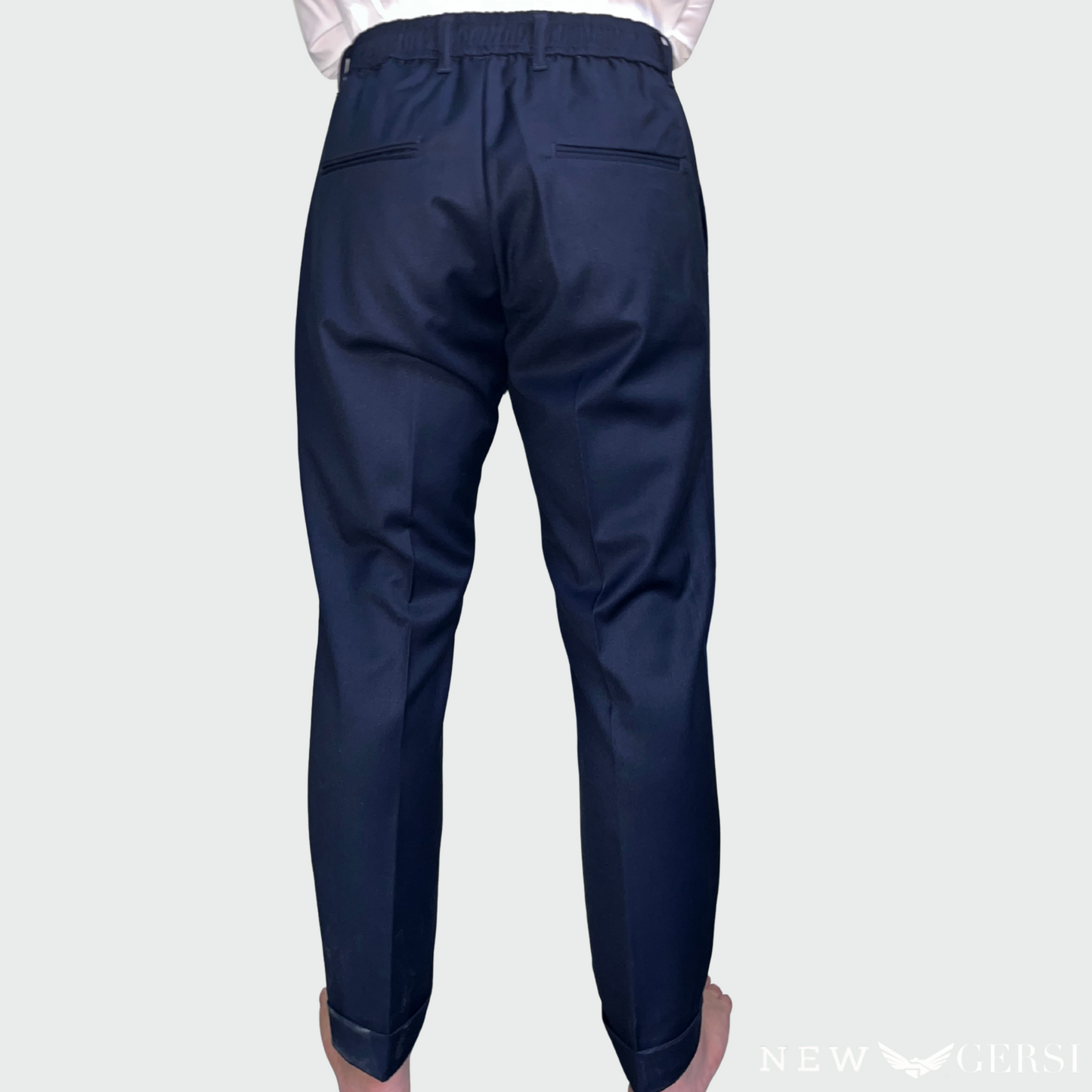 Pantalone Capri con Laccio New Gersi Colore Blue & Marrone - AI 25/26