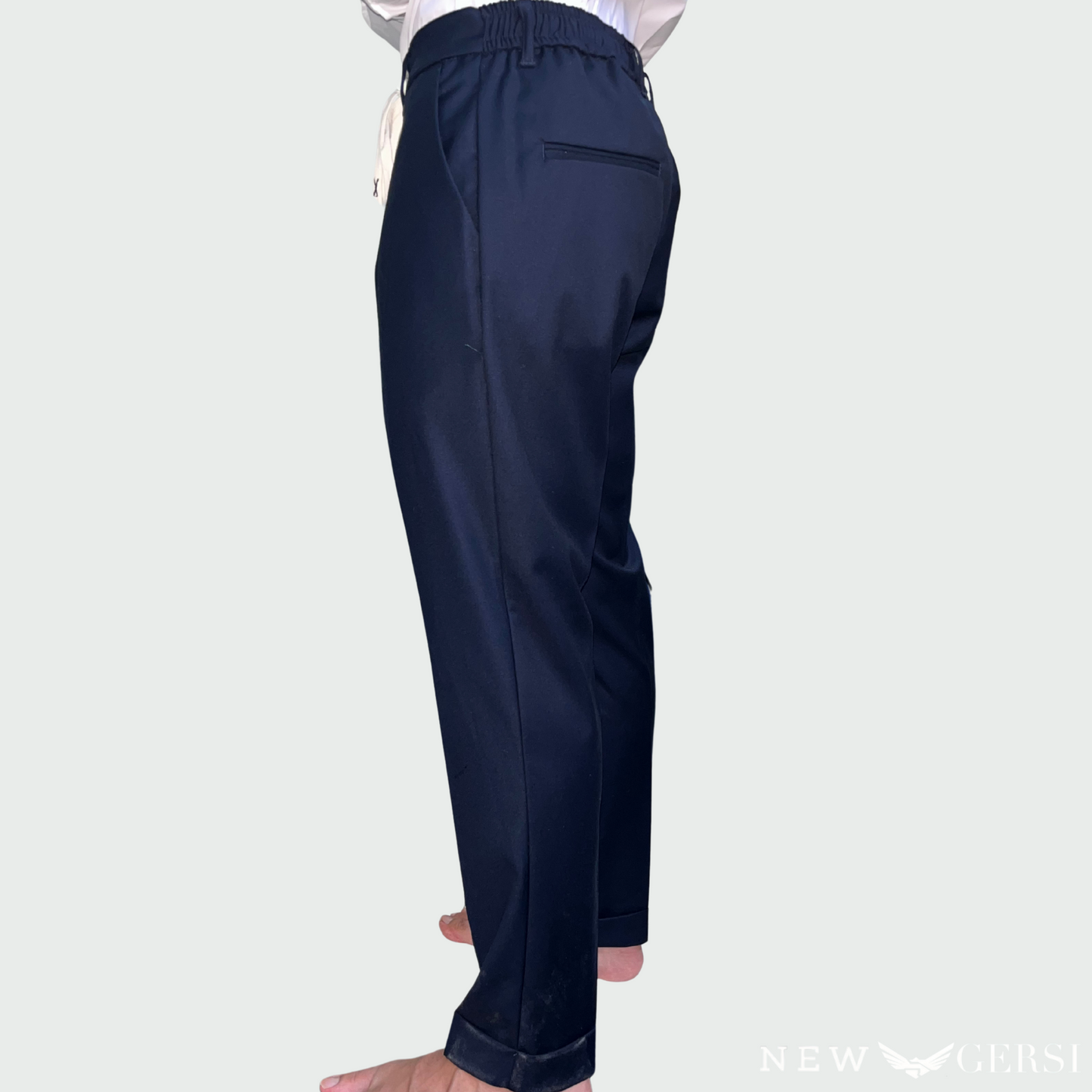 Pantalone Capri con Laccio New Gersi Colore Blue & Marrone - AI 25/26