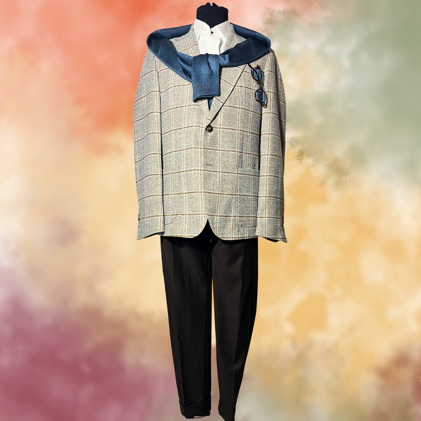 Pantalone Capri con Laccio New Gersi Colore Blue & Marrone - AI 25/26