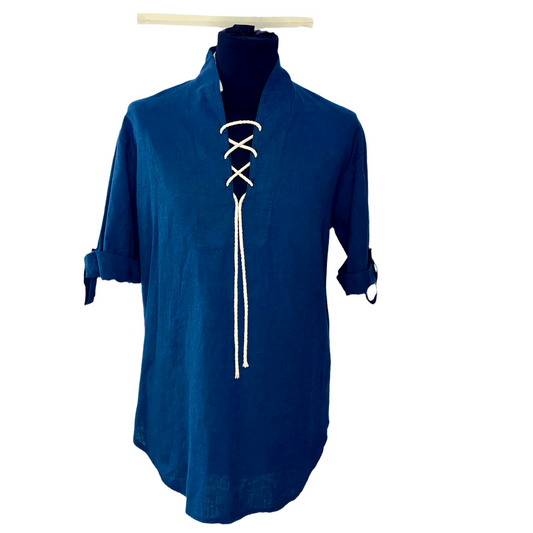 Camicia Puro Lino UOMO con laccio