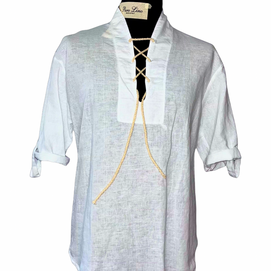 Camicia Puro Lino New Gersi Ngs1 White