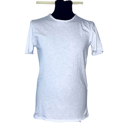T Shirt a Maniche Corte in Cotone Fiammato