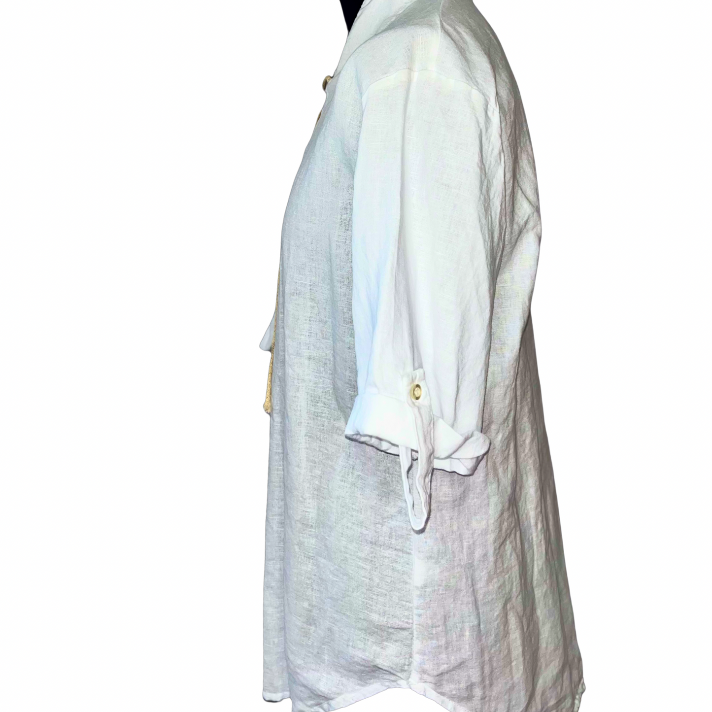 Camicia Puro Lino New Gersi Ngs1 White