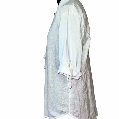 Camicia Puro Lino New Gersi Ngs1 White