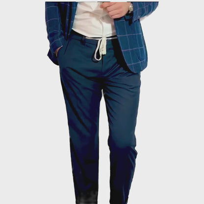 Pantalone Capri con Laccio New Gersi Colore Blue & Marrone - AI 25/26